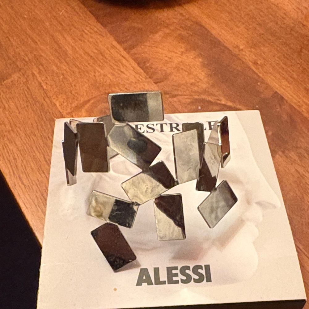 Alessi Silver Rectangular Modern Bracelet - Picture 2 of 8